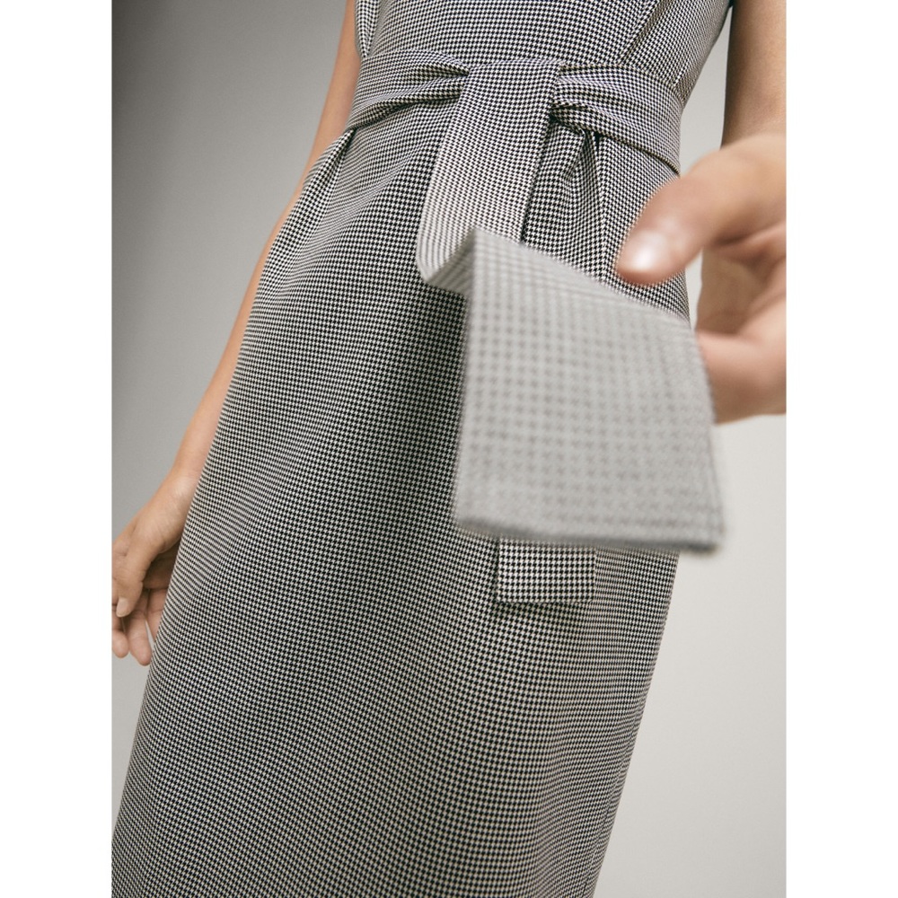 Massimo Dutti Sleeveless Belted houndstoot… - Picture 4 of 16